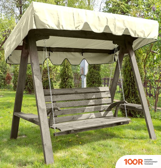 Садовые качели Wooden Story МЮНХЕН-1 ПЛЮС (СТАРОЕ ДЕРЕВО, БЕЖЕВЫЙ) (374971)