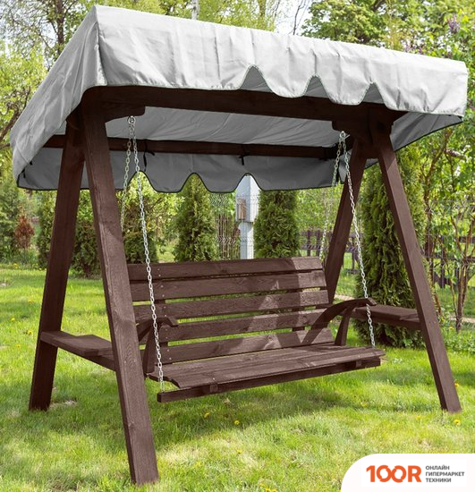 Садовые качели Wooden Story МЮНХЕН-1 ПЛЮС (ПАЛИСАНДР, СЕРЫЙ) (374969)