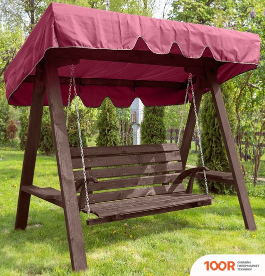 Садовые качели Wooden Story МЮНХЕН-1 ПЛЮС (ПАЛИСАНДР, БОРДОВЫЙ) (374968)