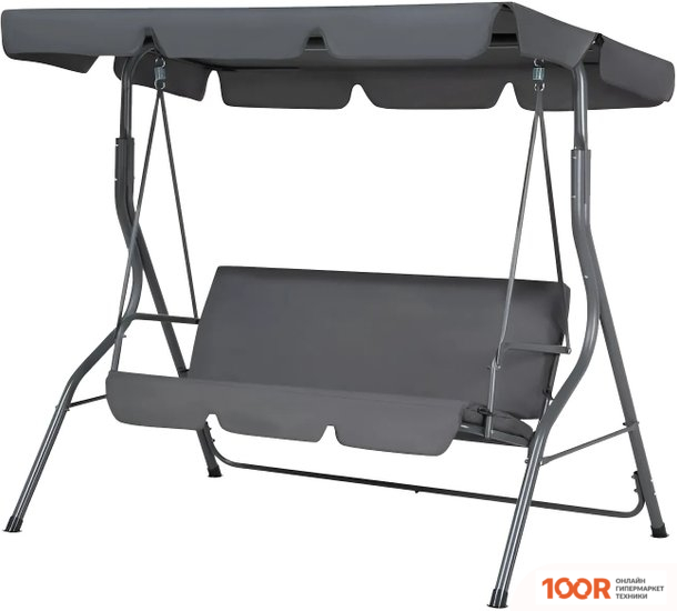 Садовые качели National Tree Company SIMPLE С ТЕНТОМ К-1 DS-186 (СЕРЫЙ) (374942)