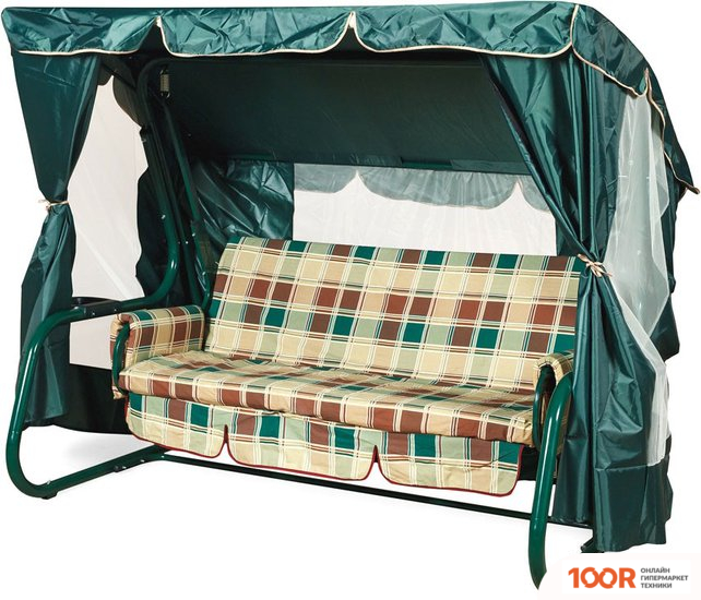 Садовые качели LetoLux ТОРНАДО LUX (ЗЕЛЕНЫЙ/БЕЖЕВЫЙ) (374928)