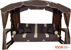 Садовые качели LetoLux СИНГАПУР (ШОКОЛАД, ПОЛОСА) (374923)