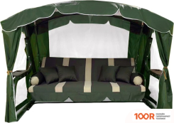 Садовые качели LetoLux СИНГАПУР (ЗЕЛЕНЫЙ, ПОЛОСА) (374921)