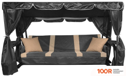 Садовые качели LetoLux НИРВАНА PREMIUM 76 (ГРАФИТ, ПОЛОСА) (374913)