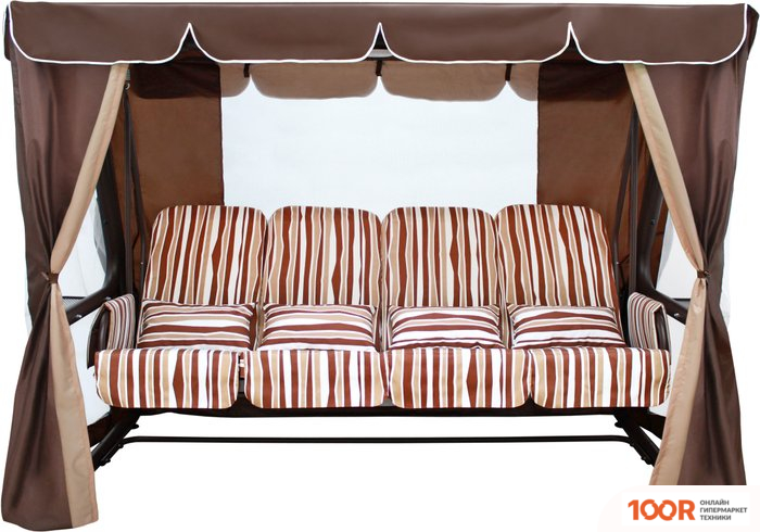 Садовые качели Arno-Werk ЭЛИТ ЛЮКС+ 2016-КД-41/Л+ (ШОКОЛАДНЫЙ) (374886)