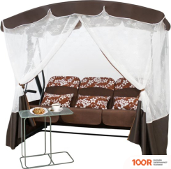 Садовые качели Arno-Werk ЭЛЕГАНТ ПРЕМИУМ СО СТОЛИКОМ 2016-КД-45/П (ШОКОЛАДНЫЙ) (374882)