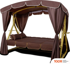 Садовые качели Arno-Werk ЭЛЕГАНТ ЛЮКС+ КОВКА (КОРИЧНЕВЫЙ/ЗОЛОТО) (374880)