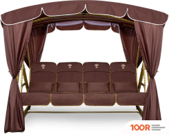 Садовые качели Arno-Werk ЭЛЕГАНТ ЛЮКС+ КОВКА (КОРИЧНЕВЫЙ/ЗОЛОТО) (374880)