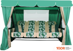 Садовые качели Arno-Werk ЭДЕМ ПРЕМИУМ 76 2017-КД-59/П (ЗЕЛЕНЫЙ/БЕЖЕВЫЙ) (374879)