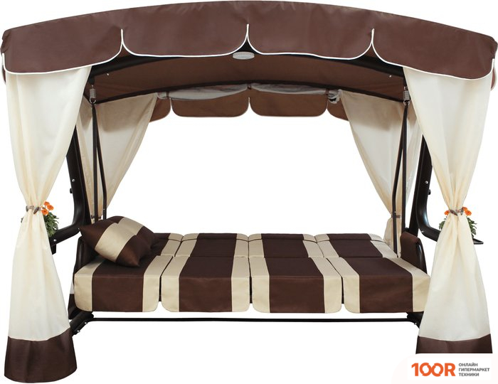 Садовые качели Arno-Werk ЭДЕМ ЛЮКС 76 2017-КД-59/Л (ШОКОЛАДНЫЙ/КОРИЧНЕВЫЙ КАРКАС) (374876)