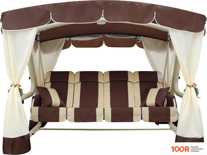 Садовые качели Arno-Werk ЭДЕМ ЛЮКС 76 2017-КД-59/Л (ШОКОЛАДНЫЙ/БЕЖЕВЫЙ КАРКАС) (374875)