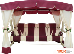 Садовые качели Arno-Werk ЭДЕМ ЛЮКС 76 2017-КД-59/Л (БОРДОВЫЙ/БЕЖЕВЫЙ КАРКАС) (374871)