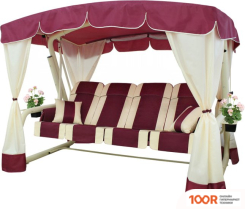 Садовые качели Arno-Werk ЭДЕМ ЛЮКС 76 2017-КД-59/Л (БОРДОВЫЙ/БЕЖЕВЫЙ КАРКАС) (374871)