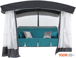 Садовые качели Arno-Werk ХРОМ 2020-КД-2 (ЧЕРНЫЙ/СИНИЙ) (374870)