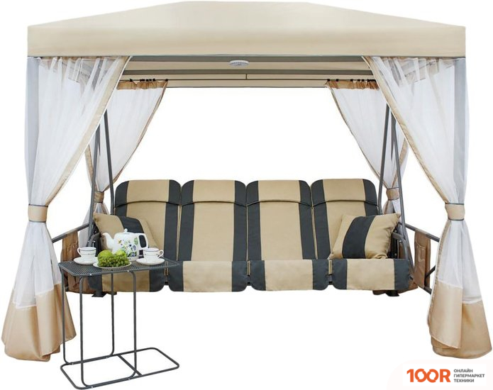 Садовые качели Arno-Werk ПРЕМИУМ 2017-БС-61 (БЕЖЕВЫЙ) (374857)