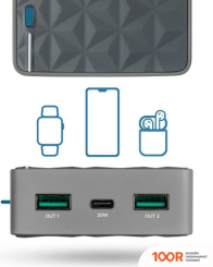 Внешний аккумулятор Xtorm FS402 20000MAH (СЕРЫЙ) (374265)