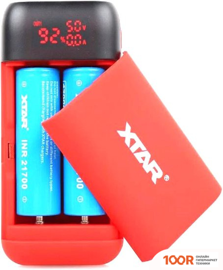 Внешний аккумулятор XTAR PB2S (КРАСНЫЙ) (374262)