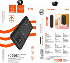 Внешний аккумулятор VDENMENV DP38 10000MAH (ЧЕРНЫЙ) (374229)