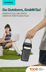 Внешний аккумулятор Romoss PMT60 PRO 60000MAH (ЧЕРНЫЙ) (374119)