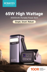 Внешний аккумулятор Romoss PMT40 PRO 40000MAH (ЧЕРНЫЙ) (374118)