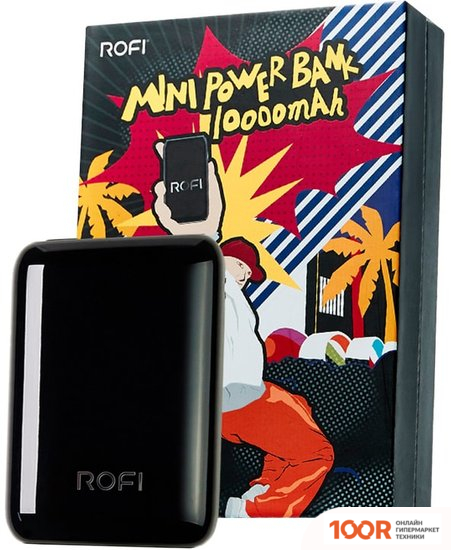 Внешний аккумулятор Rofi MINI SERIES 10000 (ЧЕРНЫЙ) (374112)