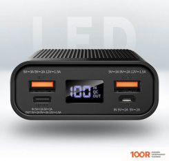 Внешний аккумулятор Rock Space P82 PD 20000MAH (ЧЕРНЫЙ) (374102)