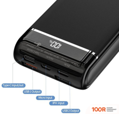 Внешний аккумулятор Remax RPP-107 (ЧЕРНЫЙ) (374030)