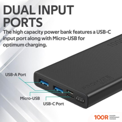 Внешний аккумулятор Promate BOLT-10 10000MAH (ЧЕРНЫЙ) (374004)