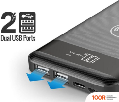 Внешний аккумулятор Promate AURAPACK-10 10000MAH (ЧЕРНЫЙ) (373999)