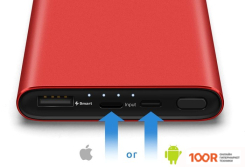 Внешний аккумулятор Pisen TS-D219 (КРАСНЫЙ) (373968)