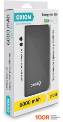 Внешний аккумулятор Oxion CARBON 6000 (ЧЕРНЫЙ) (373948)