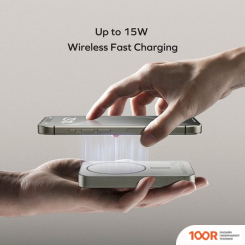 Внешний аккумулятор Momax Q.MAG X1 MAGNETIC IP117A 10000MAH (ТИТАНОВЫЙ) (373901)