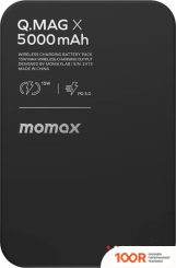 Внешний аккумулятор Momax Q.MAG X MAGNETIC IP116A 5000MAH (ЧЕРНЫЙ) (373899)