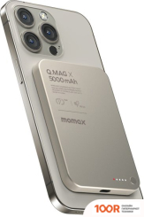 Внешний аккумулятор Momax Q.MAG X MAGNETIC IP116A 5000MAH (ТИТАНОВЫЙ) (373898)