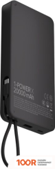 Внешний аккумулятор Momax 1-POWER X BUILT-IN USB-C IP153 20000MAH (ЧЕРНЫЙ) (373883)