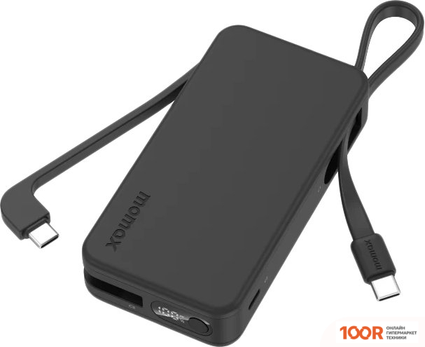 Внешний аккумулятор Momax 1-POWER VITAL+ BUILT-IN USB-C IP138 10000MAH (ЧЕРНЫЙ) (373875)