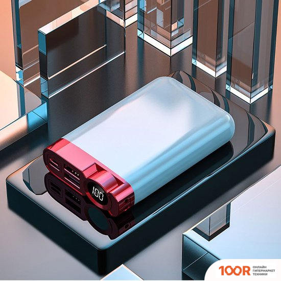 Внешний аккумулятор Kinetic STROM 10000MAH (БЕЛЫЙ/КРАСНЫЙ) (373826)