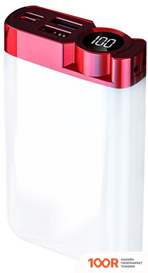 Внешний аккумулятор Kinetic STROM 10000MAH (БЕЛЫЙ/КРАСНЫЙ) (373826)