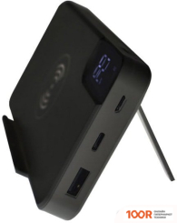 Внешний аккумулятор Kinetic GPRO QI 10000MAH (ЧЕРНЫЙ) (373819)