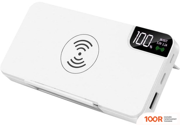 Внешний аккумулятор Kinetic GPRO QI 10000MAH (БЕЛЫЙ) (373818)