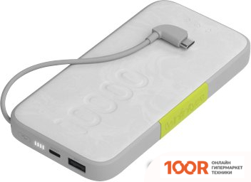 Внешний аккумулятор InfinityLab INSTANTGO BUILT-IN USB-C 10000MAH (БЕЛЫЙ) (373785)