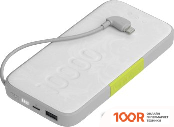 Внешний аккумулятор InfinityLab INSTANTGO BUILT-IN LIGHTNING 10000MAH (БЕЛЫЙ) (373782)