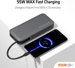 Внешний аккумулятор Cuktech PB200N 20000MAH 55W (СВЕТЛО-СЕРЫЙ) (373708)
