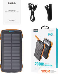 Внешний аккумулятор Choetech B657 20000MAH (ЧЕРНЫЙ/ОРАНЖЕВЫЙ) (373694)
