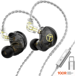 Наушники TRN ST2 USB TYPE-C (ЧЕРНЫЙ, С МИКРОФОНОМ) (370393)