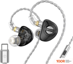 Наушники TRN MT4 PRO USB TYPE-C (ЧЕРНЫЙ, С МИКРОФОНОМ) (370358)