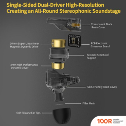 Наушники KZ Acoustics MERGA (БЕЗ МИКРОФОНА) (368807)