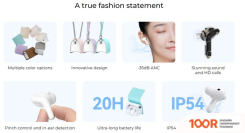 Наушники Haylou T87 LADY BAG (БЕЛЫЙ/БИРЮЗОВЫЙ, С ЦЕПОЧКОЙ) (368222)