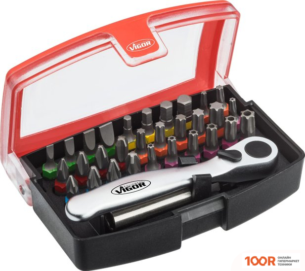 Vigor V5502 С БИТАМИ И ТРЕЩОТКОЙ 1/4" (366596)