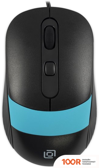 Мышь Оклик 310M (ЧЕРНЫЙ/ГОЛУБОЙ) (365279)
